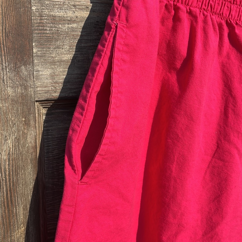 Woolrich Women Vintage Elastic-Waist High-Waist Button-fly Shorts, Magenta |L - Picture 3 of 11